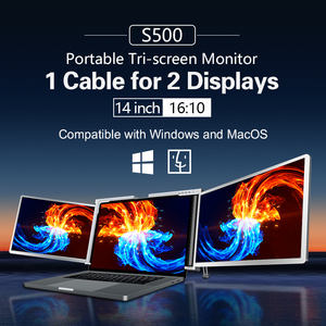2023 Nâng Cấp Màu Đen Friday Tốt Nhất Bán Xách Tay Màn Hình 14 Inch 16:10 Màn Hình Máy Tính Xách Tay Extender Chia Ba Màn Hình - Product Image 2