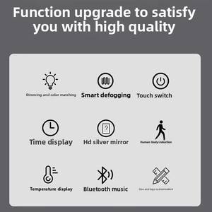 Accesorios de <span class=keywords><strong>Baño</strong></span> de Diseño Moderno, <span class=keywords><strong>Espejo</strong></span> de <span class=keywords><strong>Baño</strong></span> LED con Función Antivaho y Atenuación de Luz, para Hoteles y Hogares - Product Image 6