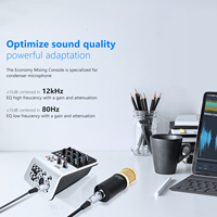 Console de mixage Neewer, audio compact, mixeur 2 canaux pour microphone à condensateur (NW02-1A), prise US/EU