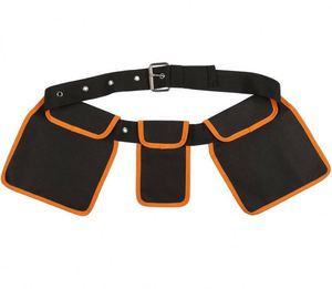Free Sample Black / Orange Heavy Duty Tool <b>Belt</b> Apron Bag - Carpenters Joiners Builders Nail <b>Pouch</b> - Product Image 2