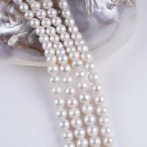 Perlas Sueltas de Agua Dulce Naturales Blancas y Moradas de 11-12 mm para Hacer Collares, Pendientes y Accesorios - Product Image 4