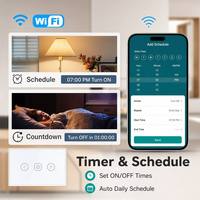 Interruptor Táctil Inteligente WiFi y Bluetooth para Tuya, con Certificación SAA, Compatible con Google Home y Alexa, Panel de Control de Luz por Voz