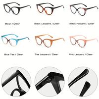 Montures optiques léopard colorées à charnières à ressort en TR90, anti-lumière bleue, pour femmes, vente en gros