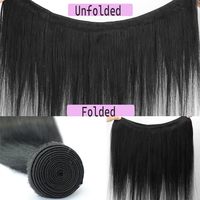 Cabello Humano Virgen Chino Liso 15A, 100% Sin Procesar, Doble Trama a Máquina, Suave, Aspecto Natural, Uso Diario, Color Natural