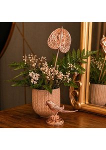 Flor de Anturio Real Hecha a Mano con Baño de Oro Rosa de 18K, Regalo Decorativo Premium para Ocasiones Festivas e Interiores - Product Image 2