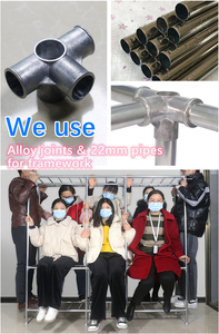 170cm Tragbarer Kleiderschrank mit Reißverschluss, Baby-Standregal zum Aufhängen von Kleidung, Kleiderschrank mit Eisenrahmen - Product Image 6