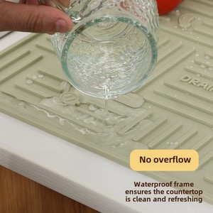 Wholesale Non-Slip & Heat Resistant Dish Drain Pad <b>Silicone</b> Drying <b>Mat</b> for Kitchen Counter Sinks Drawer Liner - Product Image 3