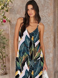 Monos y peleles informales para mujer con cuello en V elegantes, ideales para salidas informales de 2024, escapadas de fin de semana, tela transpirable ligera - Product Image 6