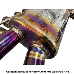 ท่อไอเสียแบบ Catback วาล์วควบคุมเสียง Vortex Purple TA1 ไทเทเนียมประสิทธิภาพสูง เชื่อมด้วยวิธี TIG สำหรับ X5M F95 X6M F96 S63 4.4T V8 ปี 2020-2025 แบบติดตั้งโดยตรง - Product Image 6