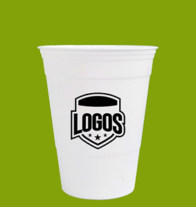 Gobelets en plastique empilables de 16 oz, givrés, avec logo personnalisé, réutilisables pour beer pong, compatibles lave-vaisselle - Product Image 4