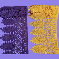 Bordure en dentelle chimique élastique élégante brodée pour vêtements, sous-vêtements, jupes, robes de mariée, poignets, accessoires, chaussures, sacs
