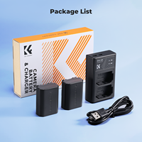 Set Pengisi Daya Baterai K&F Concept 2 Pack 2280mAh NP-FZ100 untuk Sony Alpha A7 III, A7R III (A7R3), A9, A6600, A7R IV, Alpha A9 II