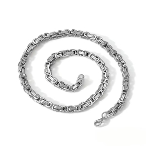 Collar de Cadena Geométrica de Acero Inoxidable Simple y Personalizado, Estilo Hiphop Punk Unisex, Venta al por Mayor de Joyería de Moda - Product Image 6