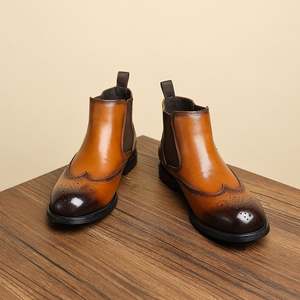 Chaussures pour hommes de style italien, haut de gamme, en cuir de vachette, pratiques et luxueuses, dernier style, élégantes et formelles pour les affaires. - Product Image 1