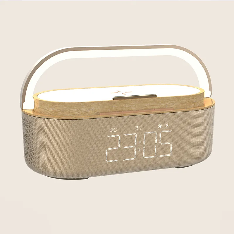 Wireless Charging Sound Bluetooth Audio with Night Light Light Bluetooth Speaker Digital Alarm Clock