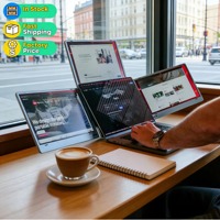 14-Inch Triple Screen Portable Monitor with Type-C FHD 1920x1200 IPS 100% SRGB for Coding Trading & Office Productivity