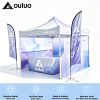 Tente publicitaire pop-up camouflage en acier 3x3m personnalisée pour vélo, intérieur/extérieur, pour salons professionnels, événements et affichage de marque