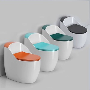 WC monobloc en céramique de haute qualité KD-25CTA, couleur gris, émaillé, à double chasse, forme <span class=keywords><strong>escargot</strong></span>, pour salle de bain occidentale - Product Image 6