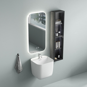 Lavabo suspendido en la pared que no se aguanta de lado a lado, ni siquiera de cabeza abajo, por lo que se desplaza del lado indicado <span class=keywords><strong>al</strong></span> lado opuesto. - Product Image 5