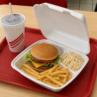 Conteneur alimentaire jetable en mousse PS de forme ronde, bol à emporter, vente en gros en vrac