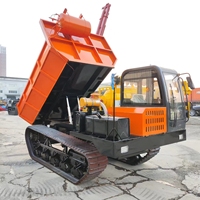Mini-dumper sur chenilles en caoutchouc de haute qualité, capacité de charge 10 tonnes, pour travaux agricoles, vente directe usine, moteur diesel et pompe