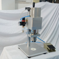 Machine de capsulage pneumatique semi-automatique pour petites bouteilles en verre, flacons en aluminium, métal et plastique