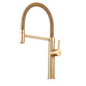 Válvula de Cerámica Premium Moderna Gris Tallada con Núcleo de Cerámica, Rotación 360°, Muelle Retráctil, Aleación de Zinc y Latón, Flexible, Monomando, para Hotel - Product Image 2