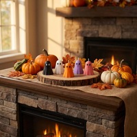 Halloween Niedliche Mini Bunte Geister-Duftkerzen Ausgefallene Kreative Stimmungsdekor Handgemachtes Geschenk