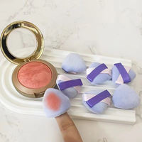 Mini Poudre Compacte Triangulaire de Luxe de Haute Qualité en Gros, Couleur Violet, Personnalisée, Très Douce et Fluffy