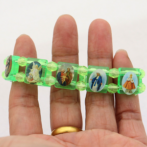 <span class=keywords><strong>Bracelet</strong></span> élastique populaire en PVC avec perles de prière religieuses, style chapelet - Product Image 3