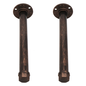 <strong>Pipe</strong> Shelf Brackets Heavy Duty Support I Decorative Metal Steel Wall Mounting Cast Iron <strong>Industrial</strong> Shelf <strong>Pipe</strong> Floating Brackets - Product Image 3