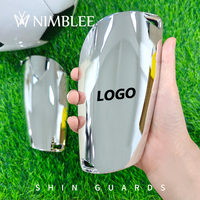 Protège-tibias de football en plastique blanc vierge pour sublimation par transfert thermique, vente en gros OEM
