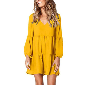 Robe pour femme grande taille de haute qualité, sur mesure, longue jusqu'au sol, douce, tissée, écologique, lavable - Product Image 3