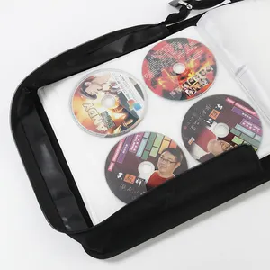 240 disques CD DVD DJ portefeuille support sac carré Album organisateur stockage multimédia CD noir sacs et étuis
