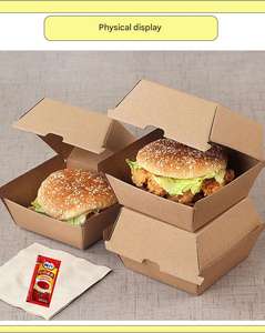 Boîtes à emporter écologiques biodégradables personnalisées, boîtes à pain en papier ondulé, emballages pour hamburgers, boîtes à pizza en forme de bateau - Product Image 4