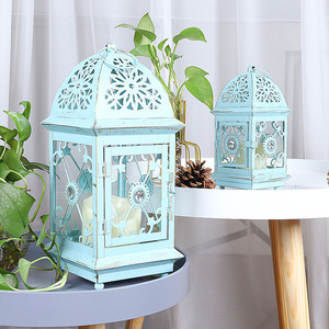 Vintage Handmade Iron <strong>Candle</strong> Holder-Large Floor Standing <strong>Lantern</strong> for Garden Outdoor Wedding Decor - Product Image 4