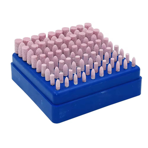 Mini <span class=keywords><strong>Kit</strong></span> de meules en corindon rouge à tige de 3mm 100 pièces/boîte outil de <span class=keywords><strong>polissage</strong></span> rotatif roue en <span class=keywords><strong>pierre</strong></span> outils de bijoux abrasifs équipement - Product Image 2