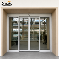 Puerta Comercial Moderna y Elegante de Aluminio Estilo KFC, de Doble Hoja, Resistente, para Restaurantes de Comida Rápida y Espacios de Comedor