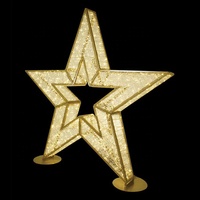 Decoración Navideña Colgante LED Grande de 4 Pies con Forma de Estrella 2D, Impermeable IP65, para Centros Comerciales, Exhibición Comercial Navideña