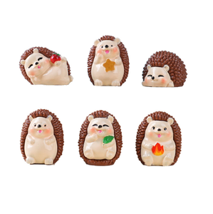 Figuras de resina 3D en miniatura de erizos, juguete sensorial de la naturaleza para bebés, actividad de conteo y clasificación de animales del bosque, decoración a granel para guardería - Product Image 1