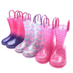 Venta caliente brillante chico PVC Botas de <span class=keywords><strong>lluvia</strong></span> de luz peso impermeable de moda Botas de <span class=keywords><strong>lluvia</strong></span> para niños - Product Image 2