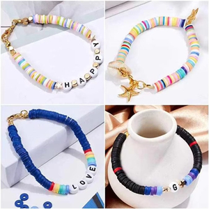 Kit de bricolage créatif, perles en argile polymère rondes de 6 mm, faites à la main, jouet éducatif pour enfants, perles en argile colorées pour la fabrication de bijoux - Product Image 4