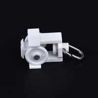 Accessoires pour rail de rideau en aluminium, glissière, support supérieur, fixation de rideau, rideau à ondes individuelles blanc