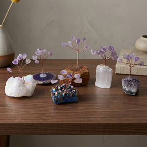 Gemstone wire tree Natural Crystal Tree Decor Purple Healing <b>Stone</b> Flower <b>Ornament</b> Handcrafted Feng Shui Decoration for Home - Product Image 2