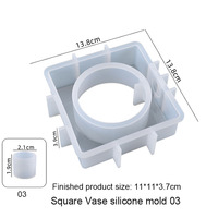 Moule en silicone YS style nordique pour vase en ciment et plâtre, moule creux arqué rond pour vase, idéal pour la décoration intérieure en résine et plâtre