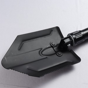 Multi Function Folding Shovel Black D Grip Handle Outdoor Camping Patio Use Iron Material Industrial Grade - Product Image 2