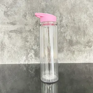 Botella de agua preperforada de 10oz con agujero y tapón, taza fría de doble pared, botella de agua personalizada para niños en blanco