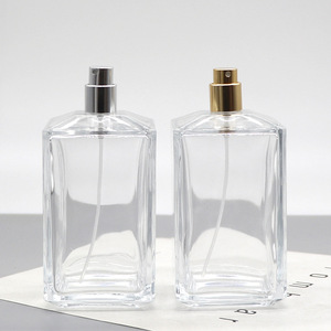 Large Capacity <b>200ml</b> Transparent Square Glass Perfume Dispenser <b>Bottle</b> Crystal White with Snap-On Cap Empty Cosmetic <b>Bottle</b> - Product Image 2