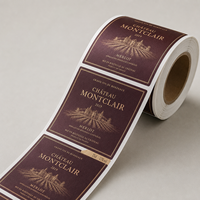 Étiquette personnalisée imperméable de forme sur mesure pour bouteille de liqueur de malt, vente en gros par le fabricant Jinyu