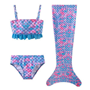 Traje <span class=keywords><strong>de</strong></span> Baño <span class=keywords><strong>de</strong></span> 3 Piezas para <span class=keywords><strong>Ni</strong></span>ñas, Bikini Infantil con Cola <span class=keywords><strong>de</strong></span> Sirena, Venta al Por Mayor - Product Image 3